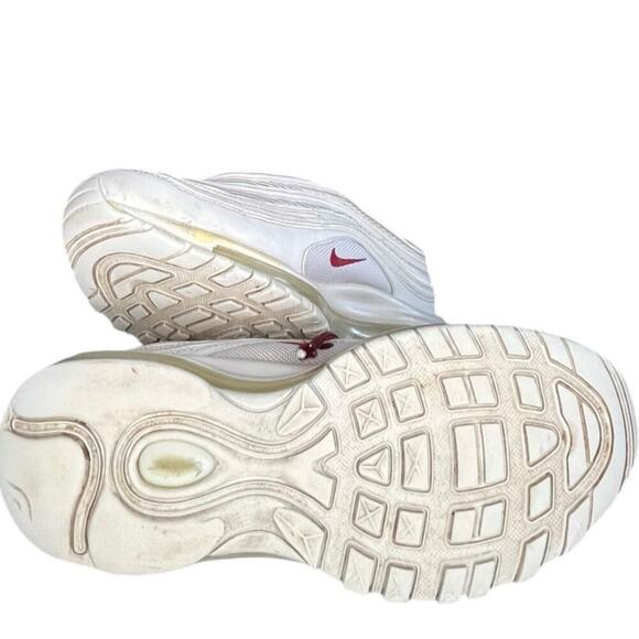 Nike by You ID Air Max 97 314275-995 Leather Athletic Sneaker Size 6.5 White - Picture 4 of 6